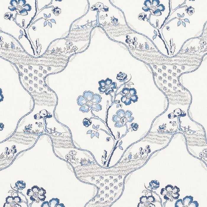 Schumacher Marella Fabric in Delft - Fabric - The Well Appointed House