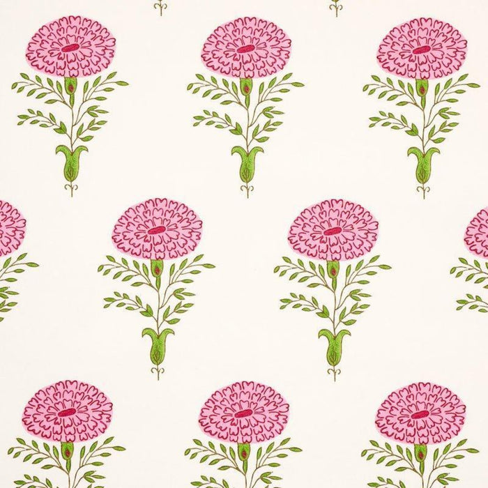 Schumacher Marigold Wallpaper in Pink - Wallpaper - The Well Appointed House