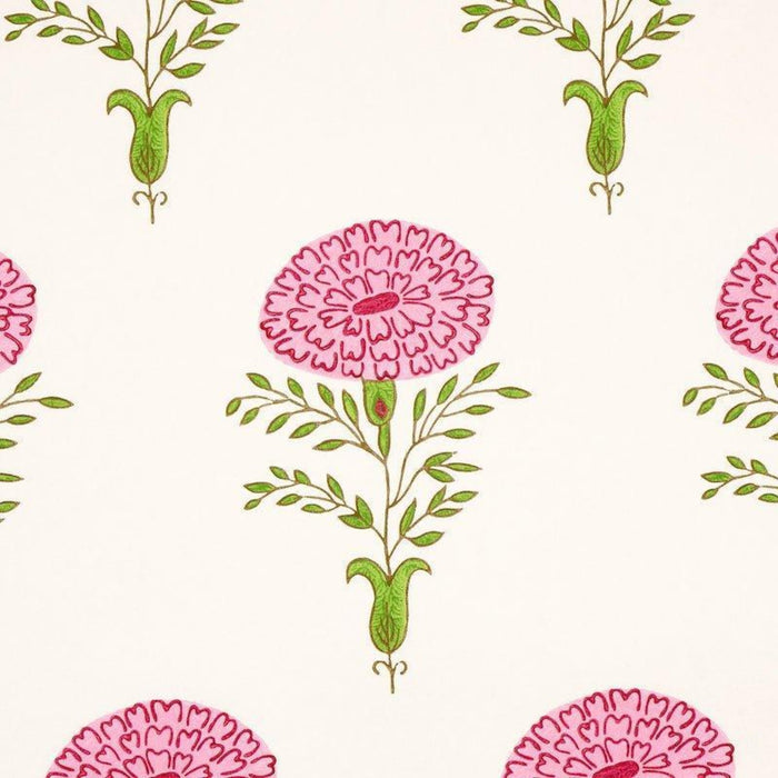 Schumacher Marigold Wallpaper in Pink - Wallpaper - The Well Appointed House