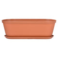 Matera moderna Ovalada Rafia 60 Cm con Terracota