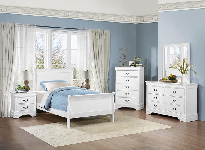Mayville 2 Drawer Nightstand in White 2147W-4 - Furniture World SW (WA)
