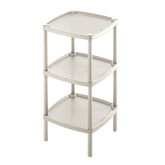 Mesa Multiusos Cuadrada de 3 Niveles Taupe