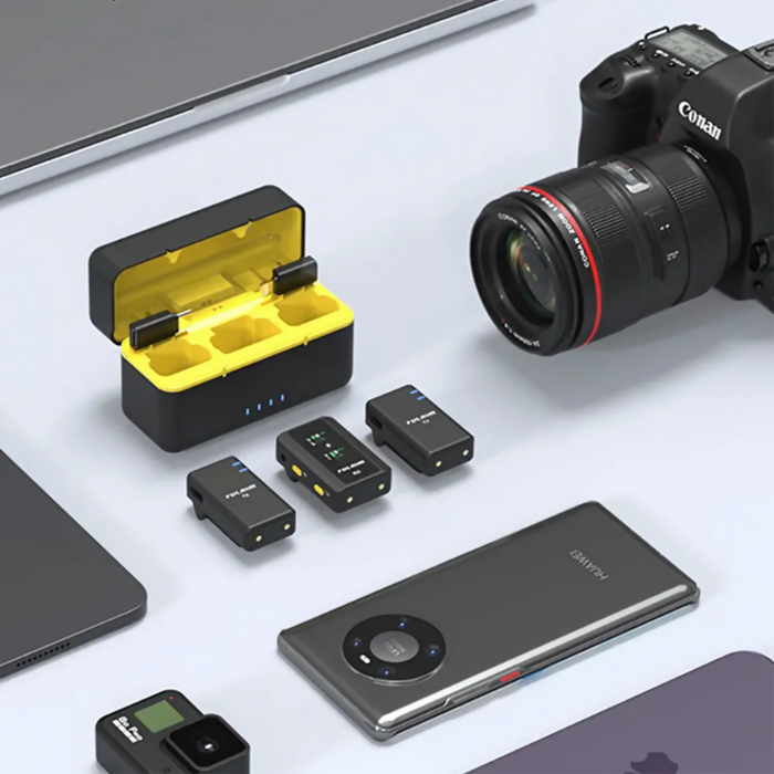 MICRÓFONO SOLAPA INALÁMBRICO 3 EN 1 PARA IPHONE ANDROID SX12