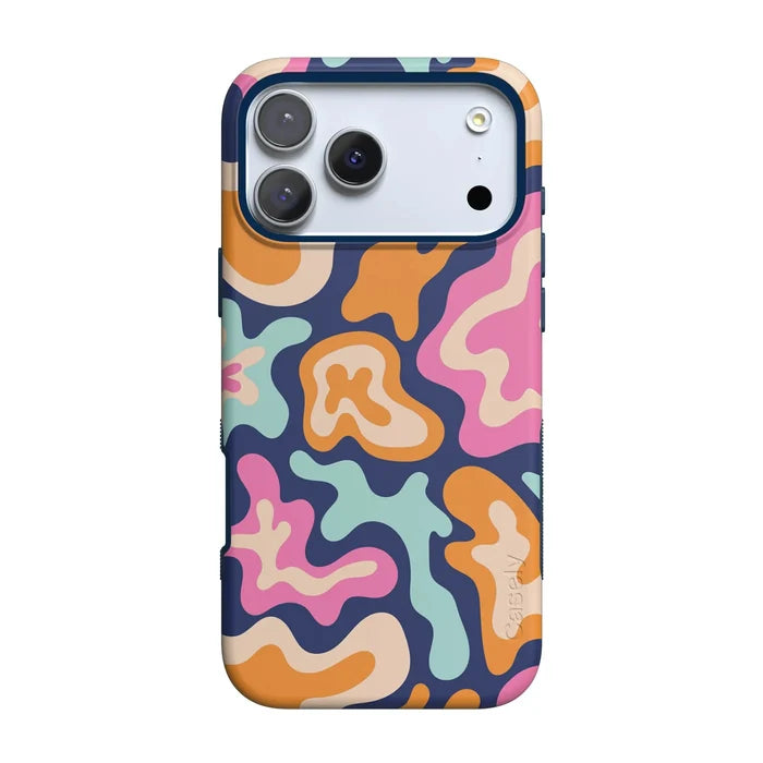 Midnight Color Splash | Abstract Retro Case iPhone Case get.casely Bold Flex + MagSafe® iPhone 18 Pro