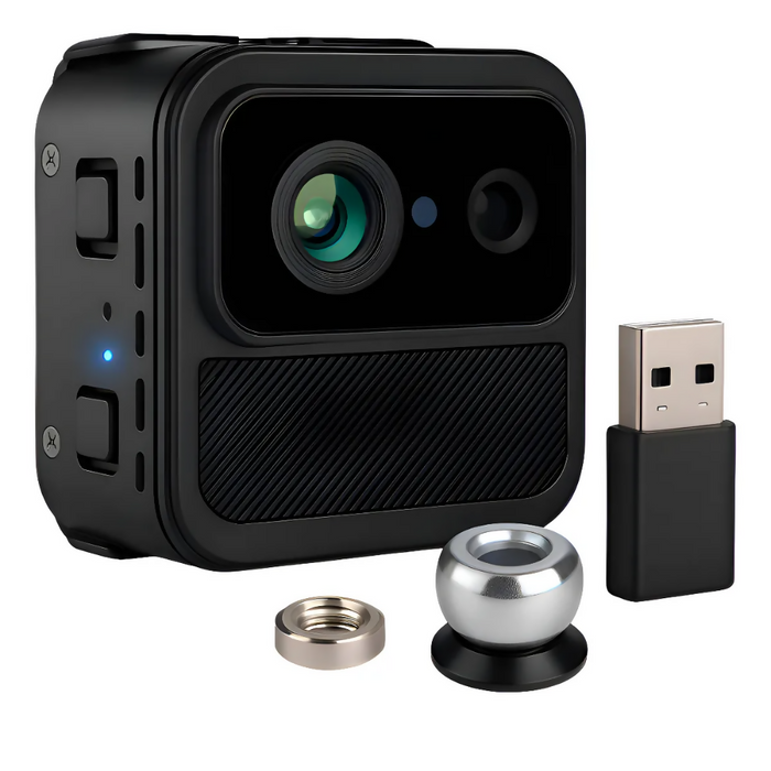MINI CÁMARA ESPÍA SEGURIDAD VISIÓN NOCTURNA INALÁMBRICA WIFI NEGRO