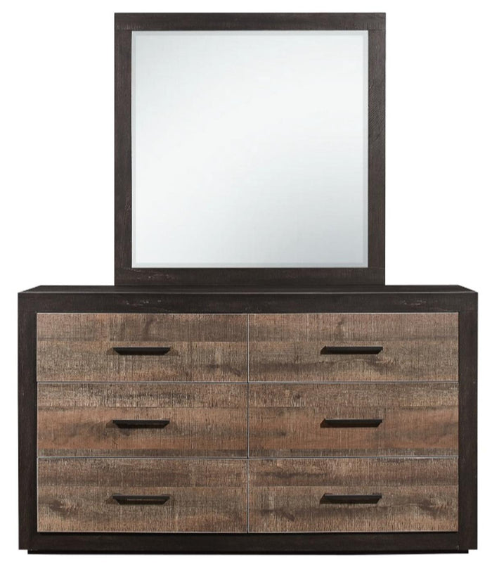 Miter Mirror in Rustin Mahogany & Dark Ebony 1762-6 - Furniture World SW (WA)
