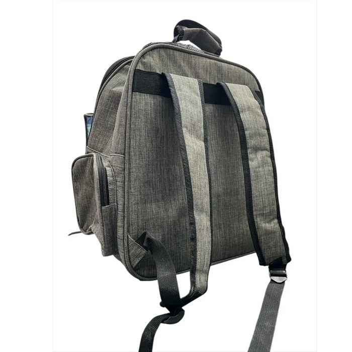 MOCHILA GRIS PORTAMASCOTAS EXPANDIBLE