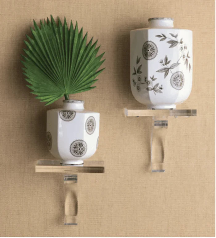 Modern Solid Lucite Wall Bracket - Wall Shelves - The Well Appointed House