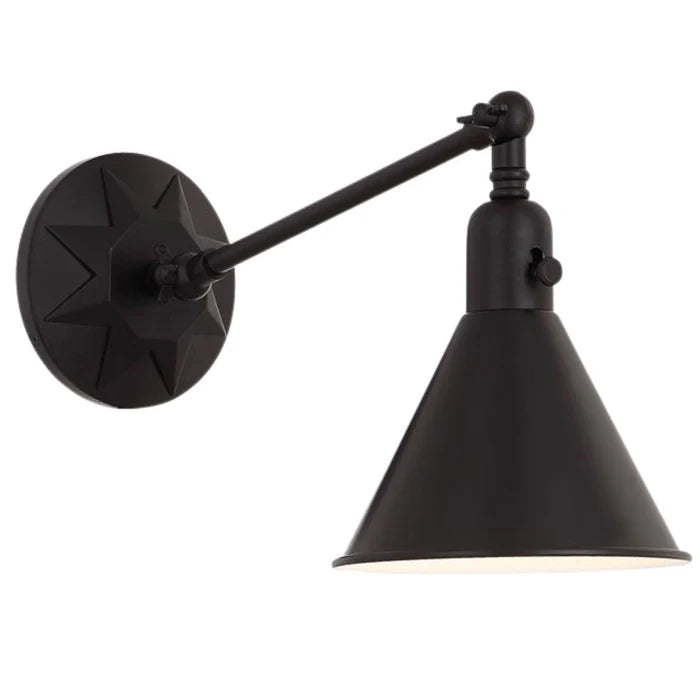 One Light Wall Mount Sconce with Star Detail - Sconces - The Well Appointed House