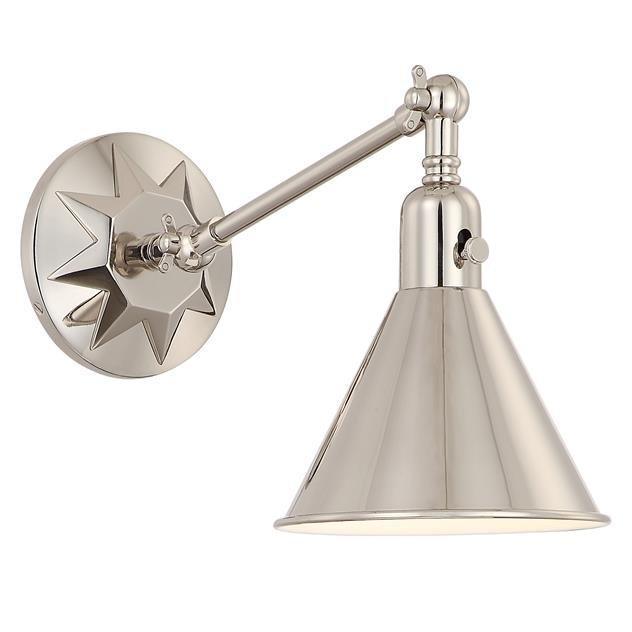 One Light Wall Mount Sconce with Star Detail - Sconces - The Well Appointed House