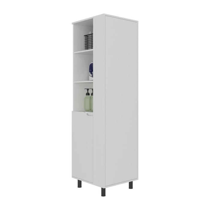 Mueble Auxiliar de Aseo Vidalia, Blanco, Con puerta abatible ZF