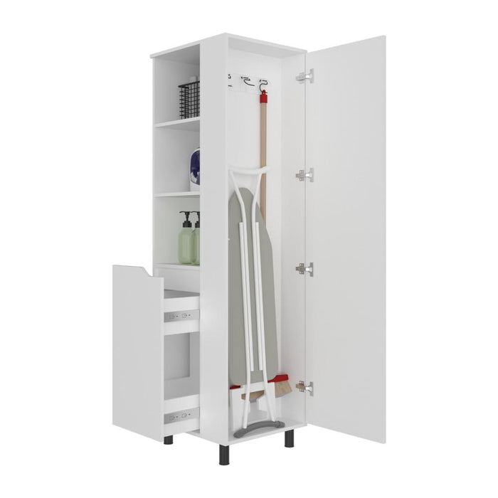 Mueble Auxiliar de Aseo Vidalia, Blanco, Con puerta abatible ZF