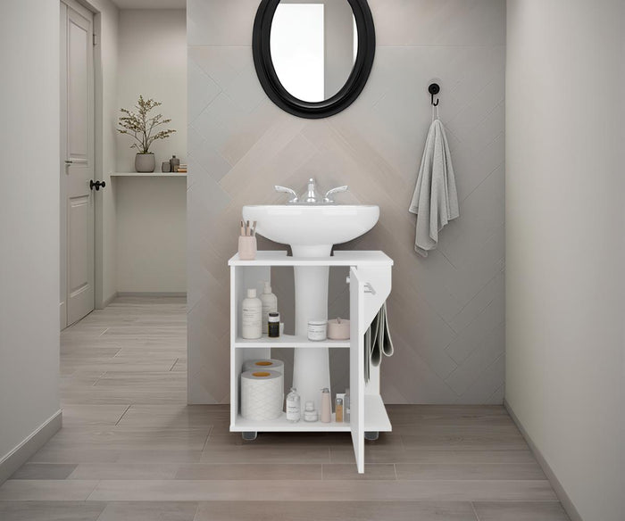 MUEBLE PARA LAVAMANOS PILI, BLANCO DUQUEZA, NO INCLUYE LAVAMANOS