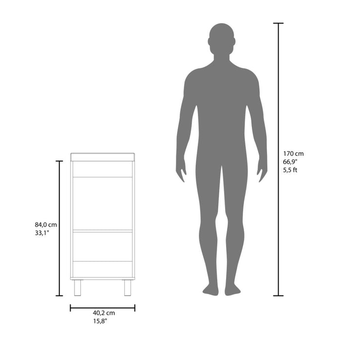 Mueble para Lavamanos Rivera, Blanco, con patas en acero y con gran espació para colocar objetos ZF