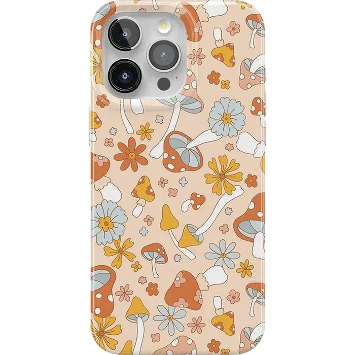 Mushroom Magic | Retro Floral Case iPhone Case get.casely Classic + MagSafe® iPhone 15 Pro
