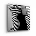 Artdesigna Naked Shadows glass wall art featuring abstract shadow patterns on clear glass surface.