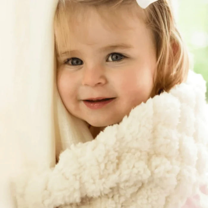 Nanas Quilted Plush Baby Blanket With Faux Sherpa - Baby Gifts - The Well Appointed House