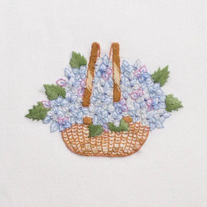 Set of 2 Nantucket Basket Hand Embroidered Hand Towels - Hand Towels - The Well Appointed House