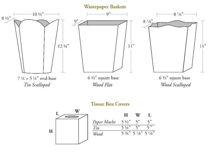 Nantucket Nautical Chart Decoupage Wastebasket and Optional Tissue Box Cover - Wastebasket Sets - The Well Appointed House