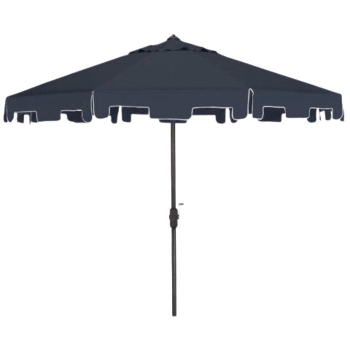 Navy 9 Foot Market Crank Outdoor Patio Umbrella - Outdoor Umbrellas - The Well Appointed House