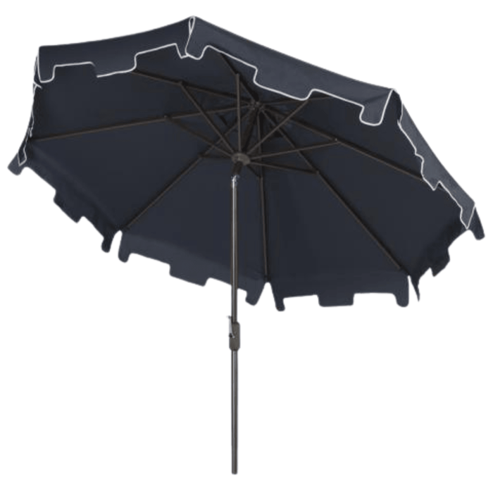 Navy 9 Foot Market Crank Outdoor Patio Umbrella - Outdoor Umbrellas - The Well Appointed House