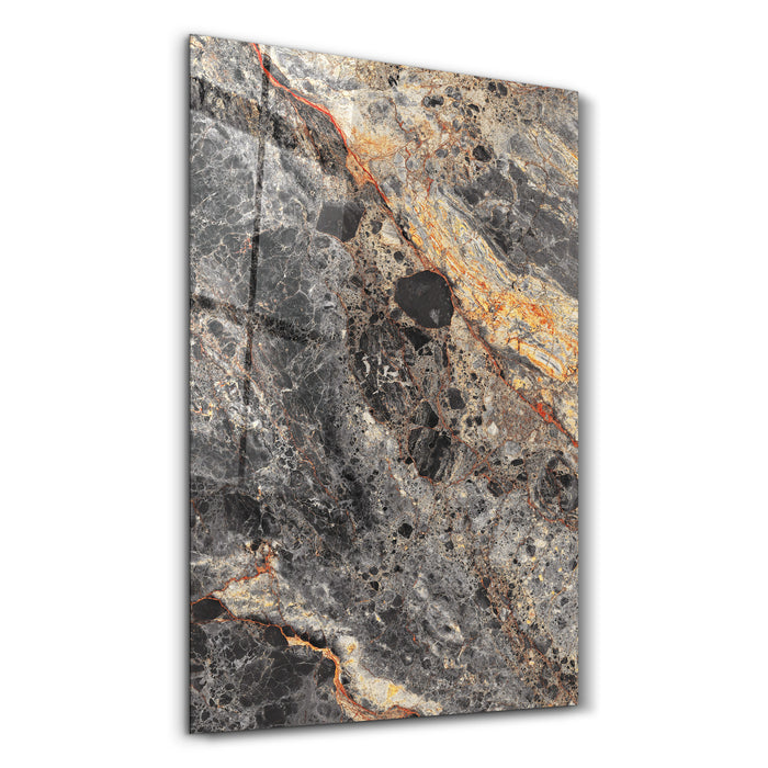 Obsidian Gold | Glass Wall Art
