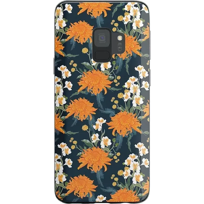 Off Tropic Floral | Exotic Orange Flower Samsung Case Samsung Case get.casely Classic Galaxy S9 Plus