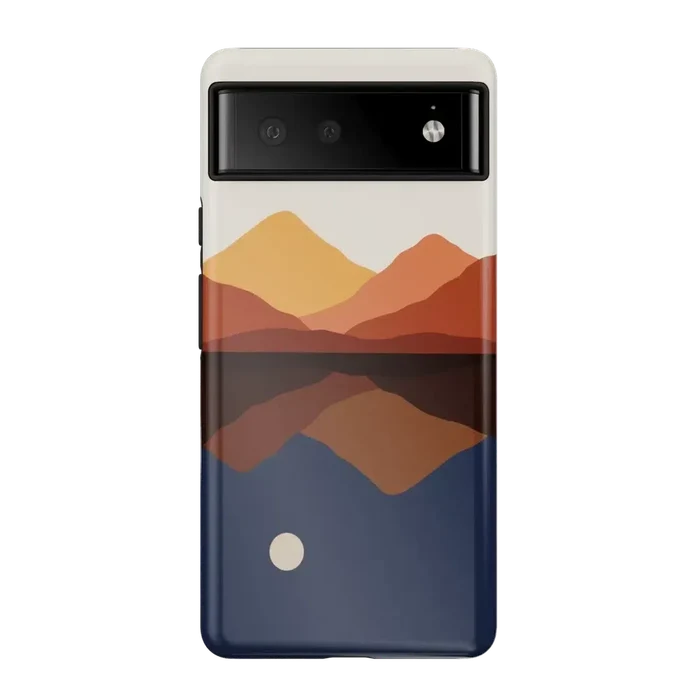 Opposites Attract | Day & Night Colorblock Mountains Google Pixel Case Google Pixel Case Casetry Essential Google Pixel 6