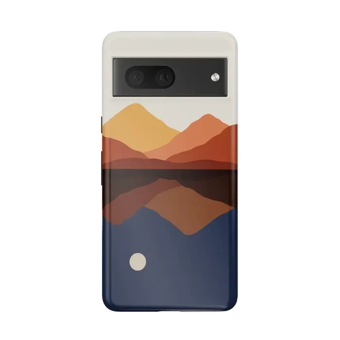 Opposites Attract | Day & Night Colorblock Mountains Google Pixel Case Google Pixel Case Casetry Essential Google Pixel 7