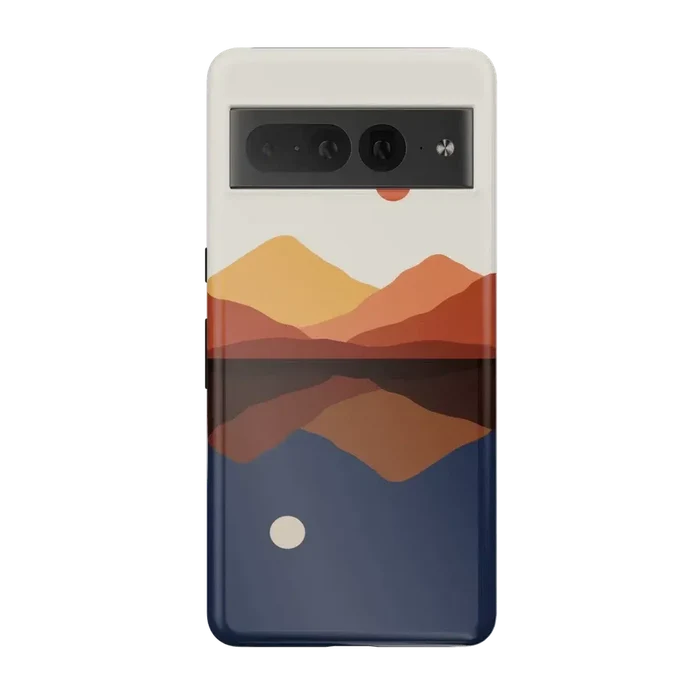 Opposites Attract | Day & Night Colorblock Mountains Google Pixel Case Google Pixel Case Casetry Essential Google Pixel 7 Pro