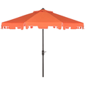 Orange and White 9 Foot Market Crank Outdoor Patio Umbrella - Outdoor Umbrellas - The Well Appointed House