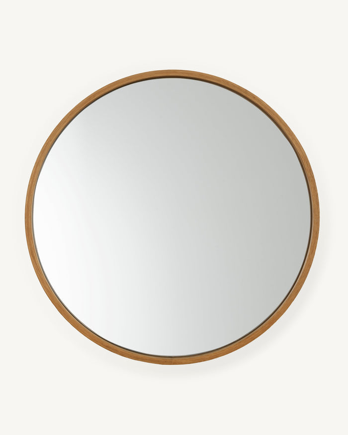 Ormma Round Mirror Oak