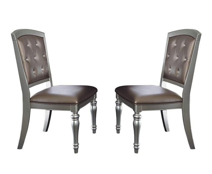 Orsina Side Chair in Silver (Set of 2) - Furniture World SW (WA)