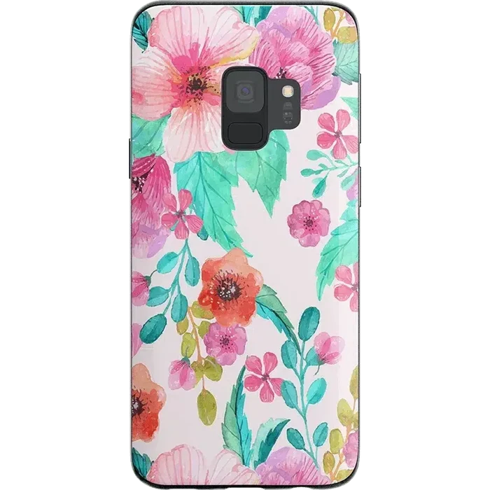 Out And About | Light Pink Floral Samsung Case Samsung Case get.casely Classic Galaxy S9 Plus