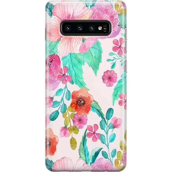 Out And About | Light Pink Floral Samsung Case Samsung Case get.casely Classic Galaxy S10 Plus