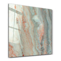 Oxidized Aqua 2 Square Art | Glass Wall Art