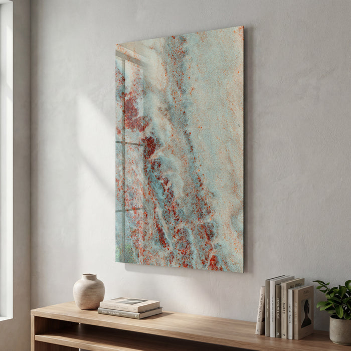 Oxidized Aqua | Glass Wall Art