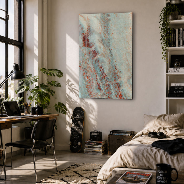 Oxidized Aqua | Glass Wall Art