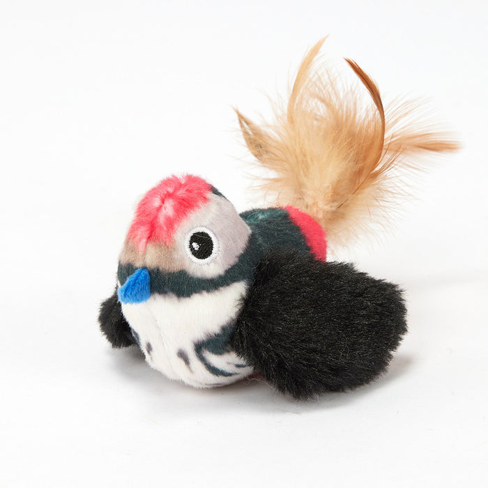 PÁJARO NEGRO CON CHIP DE SONIDO Y BOLAS DE HIERBA GATERA