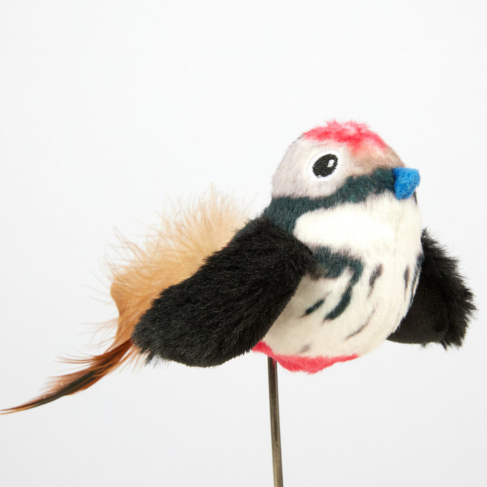PÁJARO NEGRO CON CHIP DE SONIDO Y BOLAS DE HIERBA GATERA