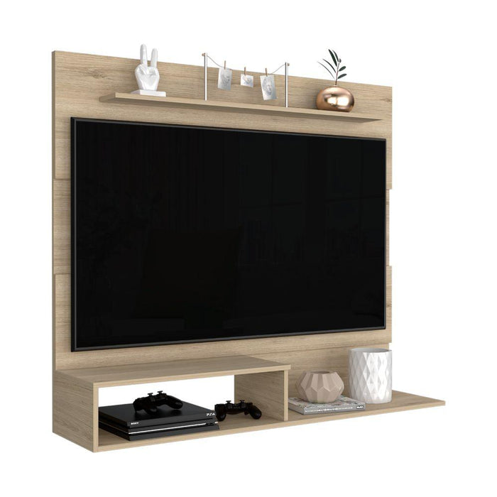 PANEL DE TV ASCHER, BEIGE, CON ESPACIO PARA TELEVISOR DE HASTA 55 PULGADAS  ZF