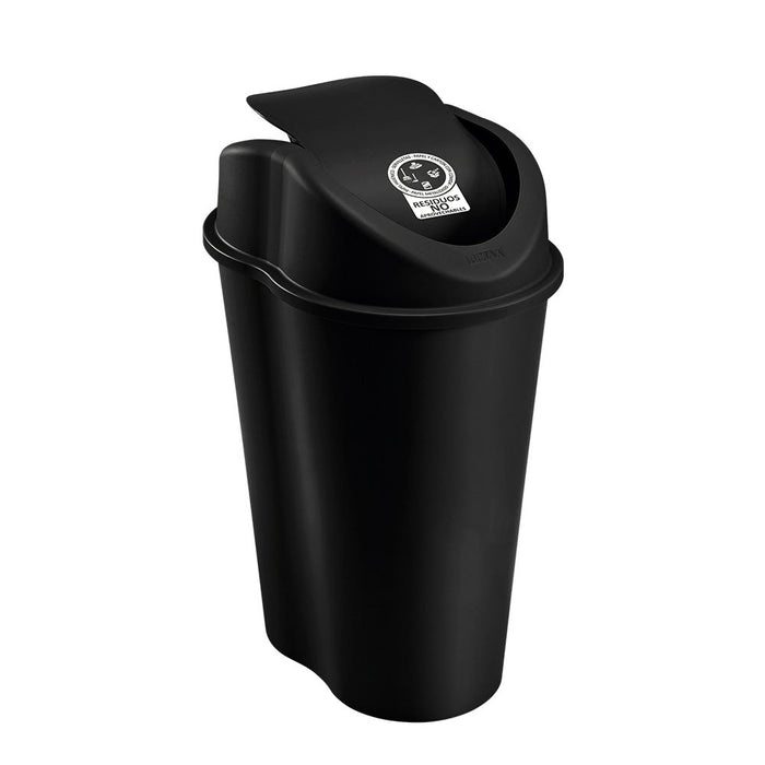 Papelera Style Tapa Vaiven 25 Litros Negro