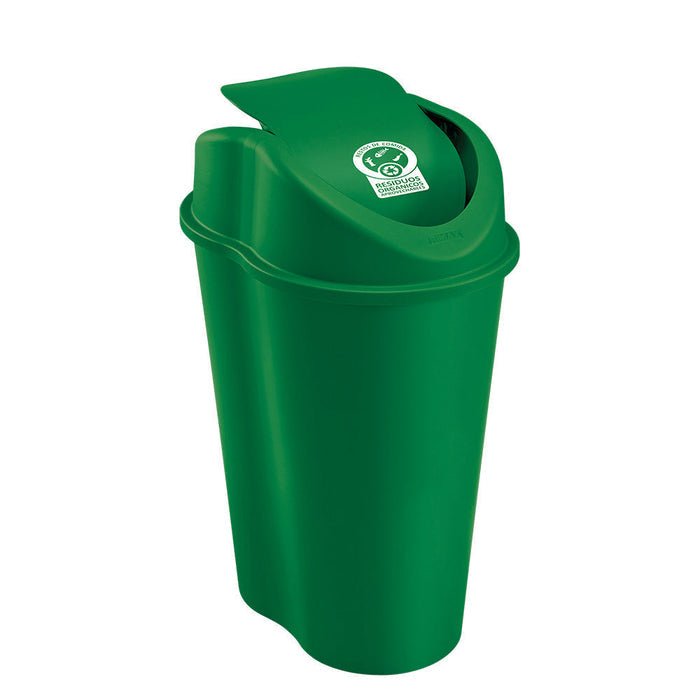 Papelera Style Tapa Vaiven 25 Litros Verde