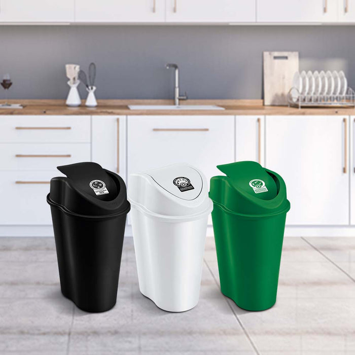 Papelera Style Tapa Vaiven 25 Litros Verde