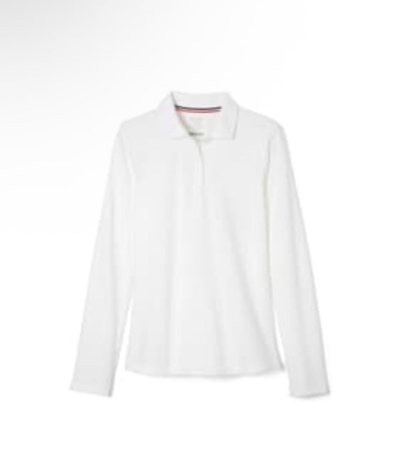 PCA Girls Long Sleeve Pique Cotton Polo