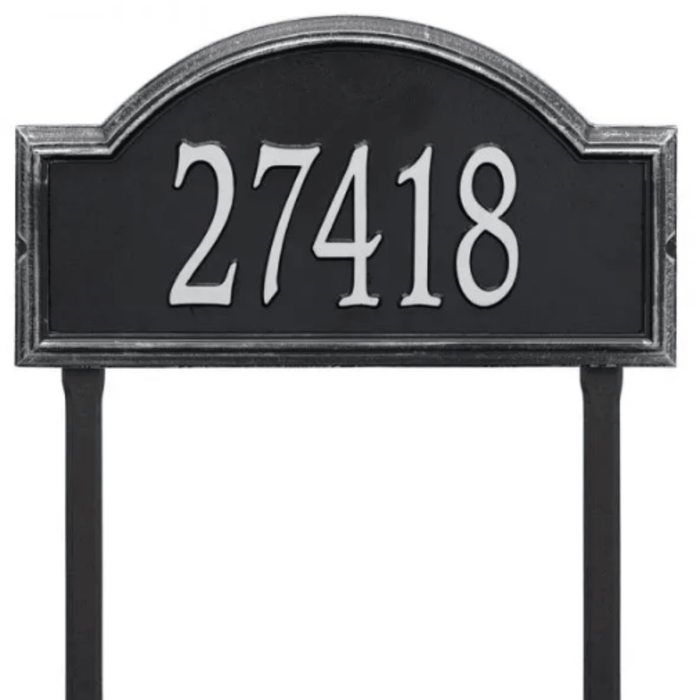 Personalized Providence Arch Standard One Line Lawn Plaque - Available in Multiple Finishes - Address Signs & Mailboxes - The Well Appointed House
