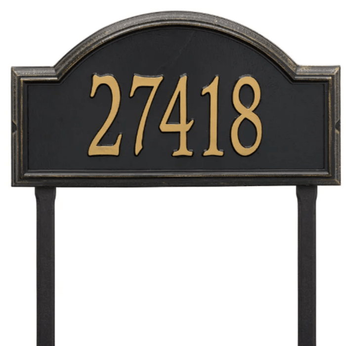 Personalized Providence Arch Standard One Line Lawn Plaque - Available in Multiple Finishes - Address Signs & Mailboxes - The Well Appointed House
