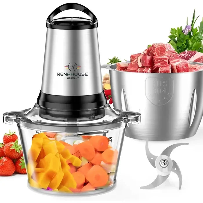 PICATODO ELÉCTRICO DOBLE BOWL CUCHILLAS 400W ORIGINAL 3LT