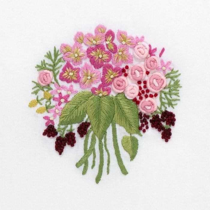 Set of 2 Pink Bouquet Hand Towels - Hand Towels - The Well Appointed House