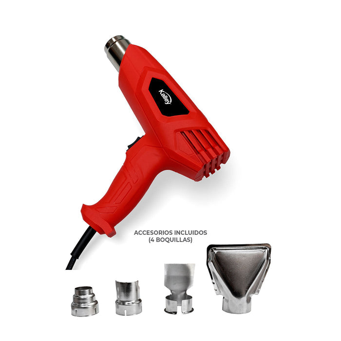 Pistola De Calor 1600W Kalley K-PC16, Rojo
